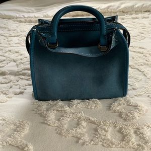 Coach blue chambray suede rogue 25 handbag